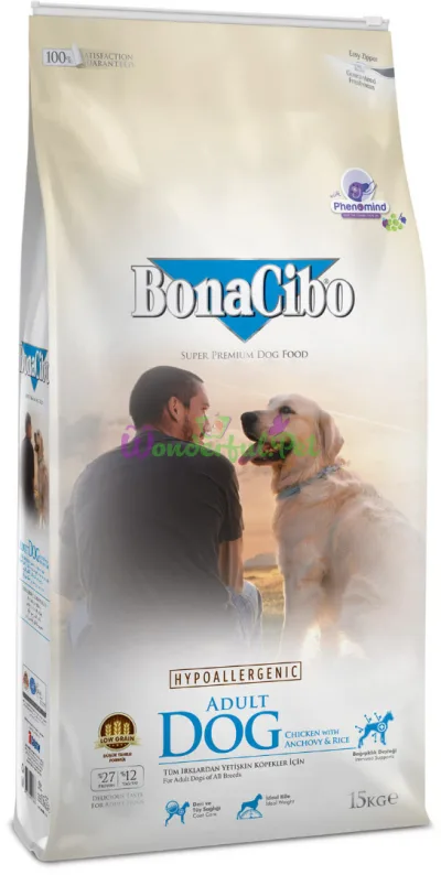 BonaCibo Adult Dog Chicken Rice with Anchovy 15 kg