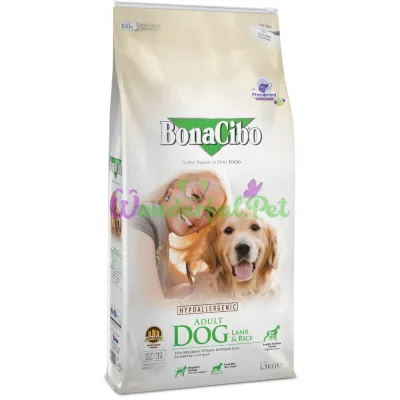BonaCibo Adult Dog Lamb Rice 15 kg