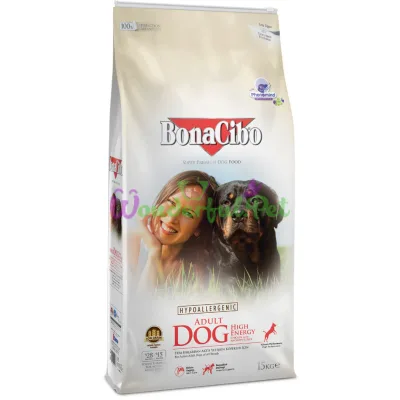 BonaCibo Adult Dog High Energy Chicken Rice with Anchovy 15 kg
