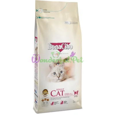 BonaCibo Adult Cat Chicken Rice Anchovy 2 кг