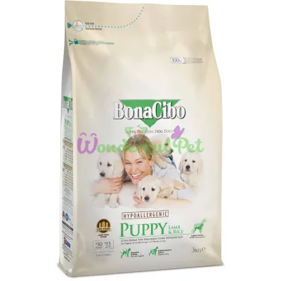 BonaCibo Puppy Lamb Rice 3 kg