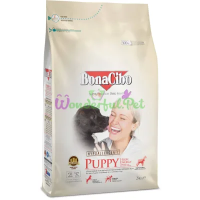 BonaCibo Puppy High Energy Chicken Rice with Anchovy 3 kg