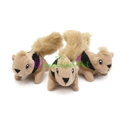Игрушка пищалка для собак Аутвард Хаунд Билки коричневи 3 шт арт oh31012