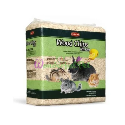 Wood chips lemon 1kg Гигиеничний наповнювач Падован Вуд чипс лемон 14л 1 кг