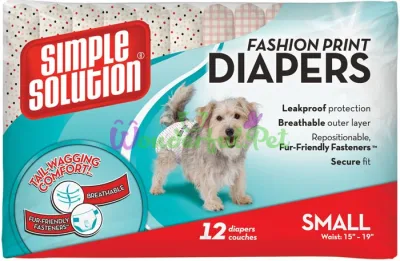 SS Fashion Disposable Diapers Small (12 p) Гигиенични пидкладки для тварин мали по 12шт