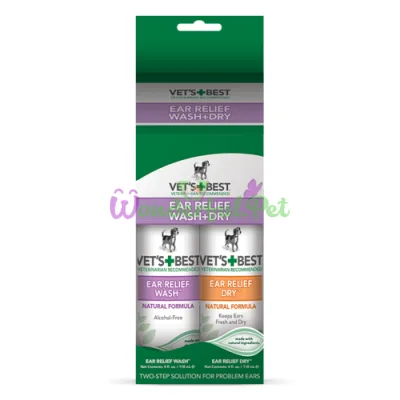 VET`S BEST Ear Relief Wash Dry (2х118 мл)