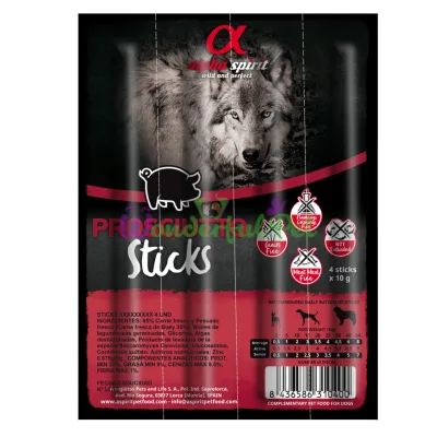 Полувлажное лакомство палочки для собак Alpha Spirit Sticks Prosciutto 40 г