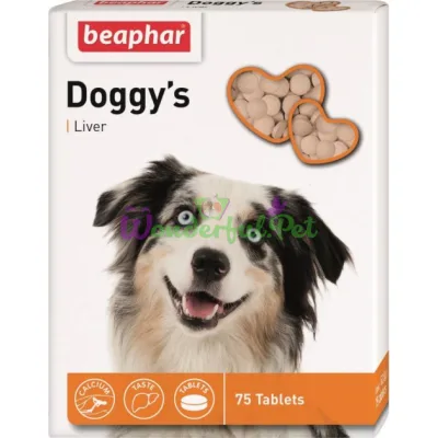 Витаминизированное лакомство для собак Beaphar DoggyS + Liver 75 таб