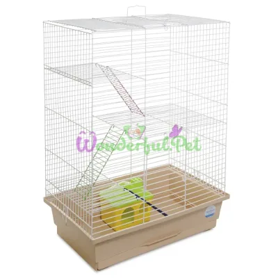 Клетка для грызунов Природа Нюра с домиком 44 x 27 x 59 см (коричневая)