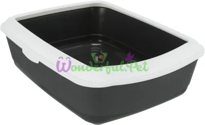 Trixie Litter Tray with Rim 37x15x47 cm Dark Grey/White