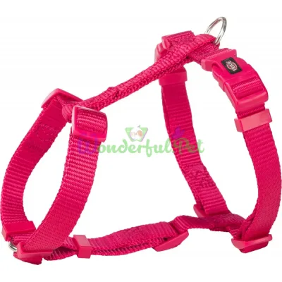Шлея-восьмёрка Premium нейлон L–XL: 75–120cm/25мм фуксия