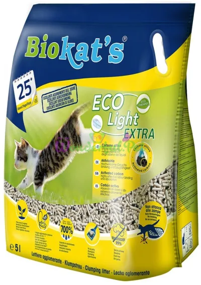 Наполнитель Тофу Biokats ECO LIGHT EXTRA с углем 5 л