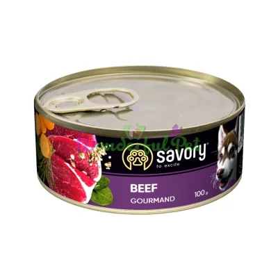 Влажный корм Savory Dog Gourmand говядина k 100 г