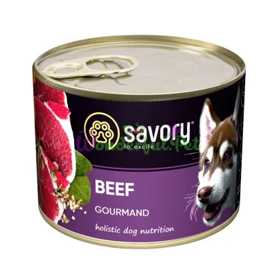 Влажный корм Savory Dog Gourmand говядина k 200 г