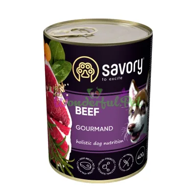Вологий корм Savory Dog Gourmand яловичина k 400 г