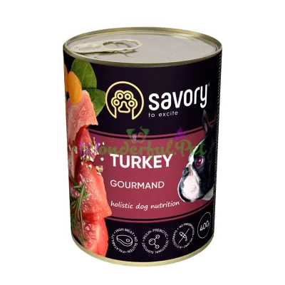 Влажный корм Savory Dog Gourmand индейка k 400 г