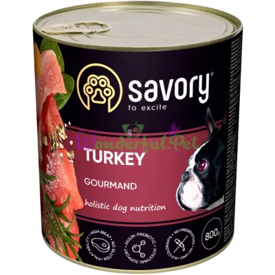 Влажный корм Savory Dog Gourmand индейка k 800 г