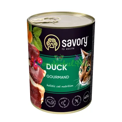 Влажный корм Savory Cat Can Adult для привередливых котов Утка k 400 г