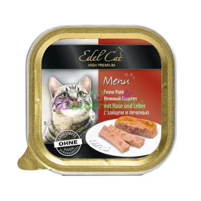 Влажный корм Edel Cat k 100 г паштет заяц и печень