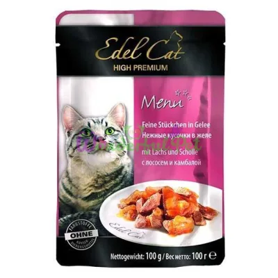 Влажный корм Edel Cat pouch 100 г лосось и камбала в желе