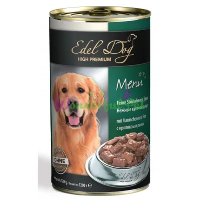 Влажный корм Edel Dog k 1.2 кг кролик и рис