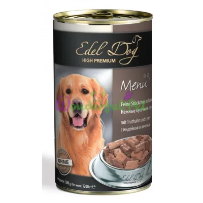 Влажный корм Edel Dog k 1.2 кг индюк и печень