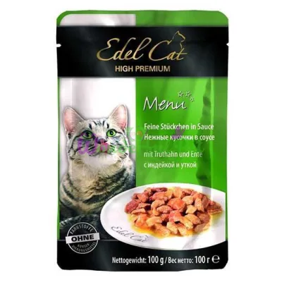 Влажный корм Edel Cat pouch 100 г индейка и утка в соусе