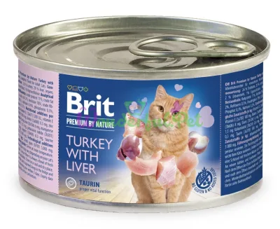 Влажный корм Brit Premium by Nature Cat k Turkey 200 г