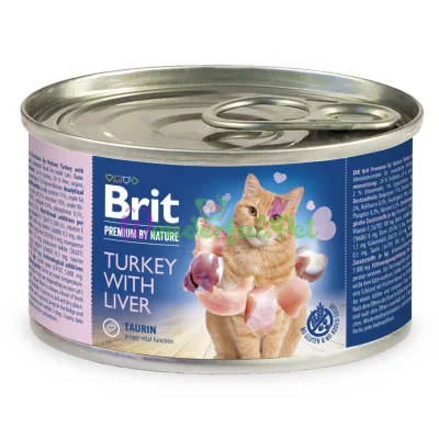 Влажный корм Brit Premium by Nature Cat k Turkey 200 г