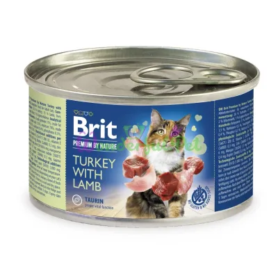 Влажный корм Brit Premium by Nature Cat k Turkey Lamb 200 г