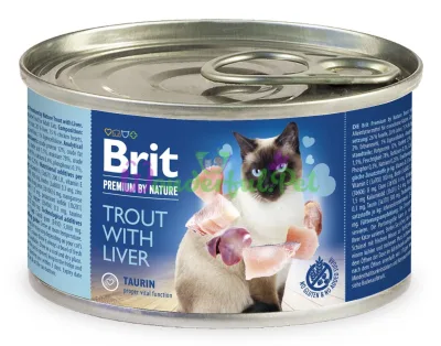 Влажный корм Brit Premium by Nature Cat k Trout liver 200 г