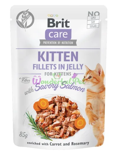 Вологий корм Brit Care Cat Kitten Salmon pouch 85 г