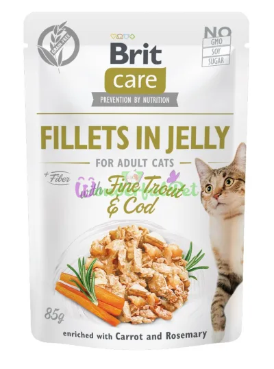 Вологий корм Brit Care Cat Trout Cod pouch 85 г