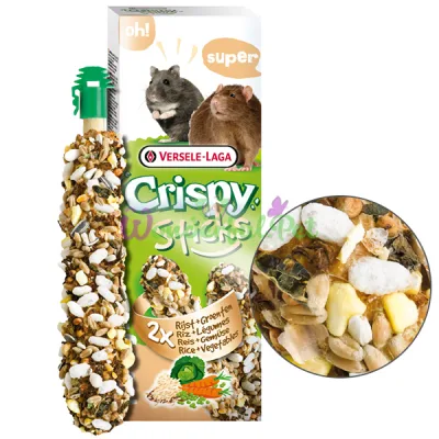 Лакомство для хомяков, крыс, мышей Versele-Laga Crispy Sticks Rice Vegetables ВЕРСЕЛЕ-ЛАГА КРИСПИ РИС С ОВОЩАМИ 110 г