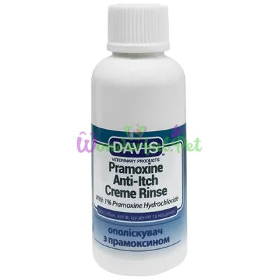 Кондиционер для собак и кошек Davis Pramoxine Anti-Itch Creme Rinse ДЭВИС ПРАМОКСИН КРЕМ РИНЗ от зуда с 1% прамоксин гидрохлоридом 50 мл
