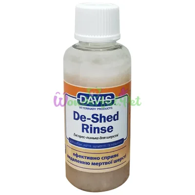 Ополаскиватель для собак и кошек Davis De-Shed Rinse ДЭВИС ОБЛЕГЧЕНИЕ ЛИНЬКИ концентрат 50 мл