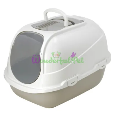 Закрытый туалет для кошек Moderna Mega Comfy МОДЕРНА МЕГАКОМФИ КЭТ 66х46х50 см теплый серый