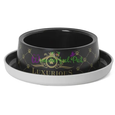 Миска для котов и собак Moderna Trendy Dinner Luxurious МОДЕРНА ЛАКШЕРИЗ черный 17x17x5.3 см 350 мл