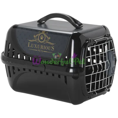 Pet Carrier Moderna Trendy Runner Luxurious, metal door with lock, 50x32x34.5 cm, black