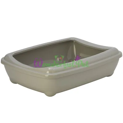 Туалет для кошек с бортиком Moderna Arist-O-Tray Rim Jumbo МОДЕРНА АРИСТ-О-ТРЭЙ ДЖУМБО 57x43x16.3 см теплый серый