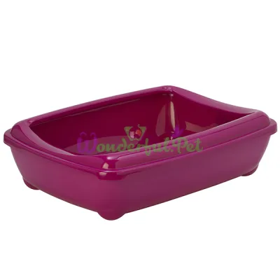 Туалет для кошек с бортиком Moderna Arist-O-Tray Rim Jumbo МОДЕРНА АРИСТ-О-ТРЭЙ ДЖУМБО 57x43x16.3 см ярко-розовый