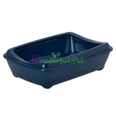 Туалет для кошек с бортиком Moderna Arist-O-Tray МОДЕРНА АРИСТ-О-ТРЭЙ 50х38х14 см черничный