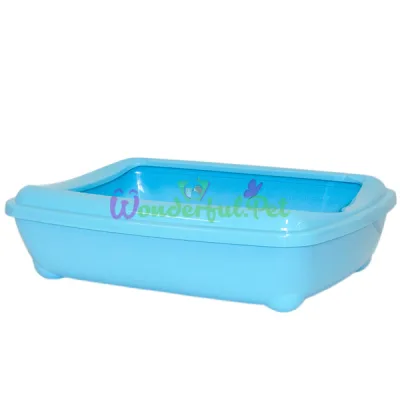 Туалет для кошек с бортиком Moderna Arist-O-Tray МОДЕРНА АРИСТ-О-ТРЭЙ 50х38х14 см ярко-голубой