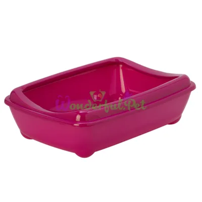 Туалет для кошек с бортиком Moderna Arist-O-Tray МОДЕРНА АРИСТ-О-ТРЭЙ 50х38х14 см ярко-розовый