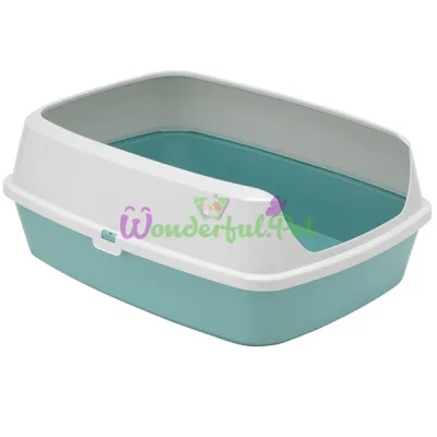 Туалет с бортиком для кошек Moderna Maryloo Rim Large МОДЕРНА МЭРИЛУ акварель 50.2х38.4х16.1 см