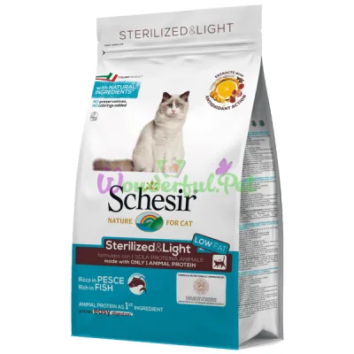 Сухой корм Schesir Cat Sterilised Light Fish 1.5 кг