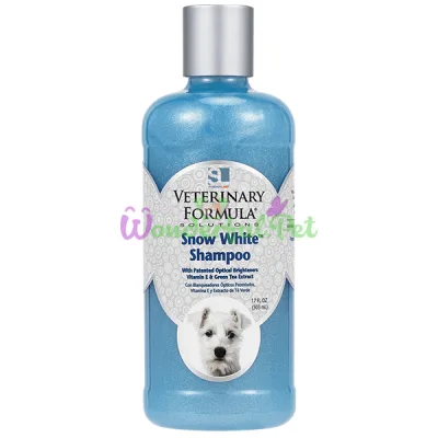 Veterinary Formula Snow White Shampoo ВЕТЕРИНАРНАЯ ФОРМУЛА БЕЛОСНЕЖНО БЕЛЫЙ шампунь для собак и кошек со светлой шерстью, с витамином Е и экстрактом зеленого чая , 0.503 л.
