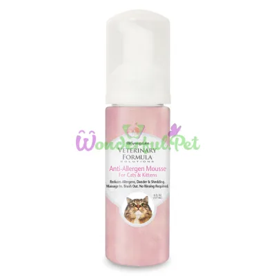 Veterinary Formula Anti-Allergen Mousse Cat ВЕТЕРИНАРНАЯ ФОРМУЛА АНТИАЛЛЕРГЕННЫЙ МУСС КЕТ шампунь без воды для кошек , 0.177 л.