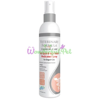 Veterinary Formula Hot Spot Itch Relief Medicated Spray ВЕТЕРИНАРНАЯ ФОРМУЛА АНТИАЛЛЕРГЕННЫЙ СПРЕЙ для собак и кошек, с лидокаином, гидрокортизоном и аллантоином , 0.236 л.