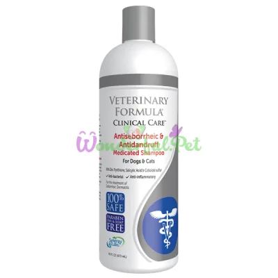 Шампунь Veterinary Formula Clinical Care Antiseborrheic Antidandruff Medicated Shampoo 473 мл